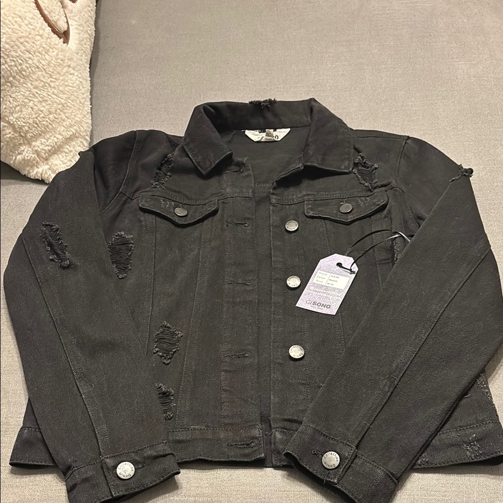 Ci Sono Charcoal black Denim Jacket